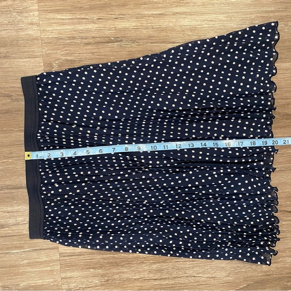 Forever 21 Navy Blue Pleated Polka Dot Skirt Women’s Size Medium - Picture 11 of 11